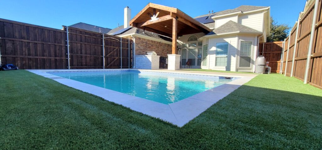 integrity pools finished backyard pool plano